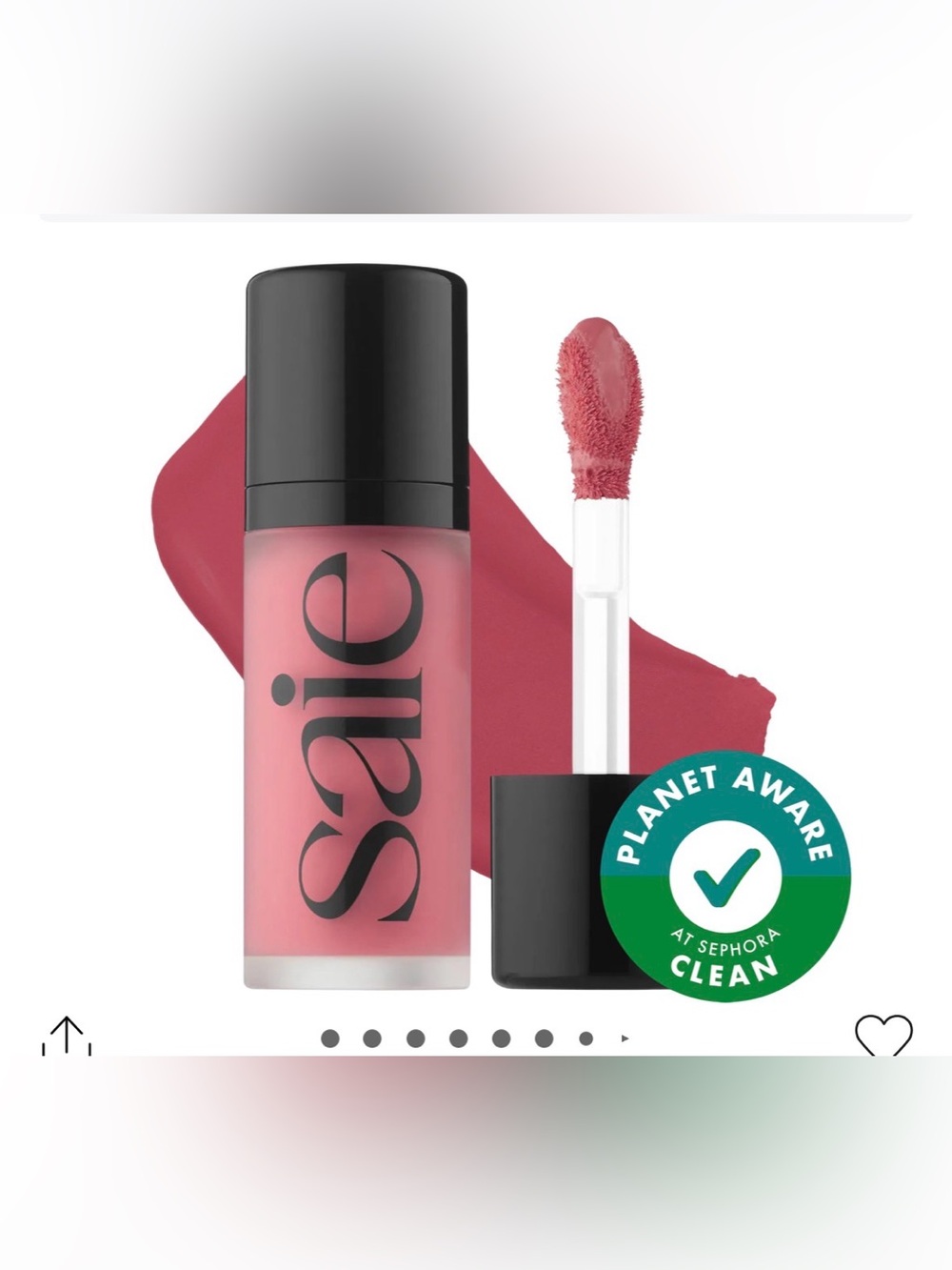 Saie mini cream blush in shade CHILLY with pump container